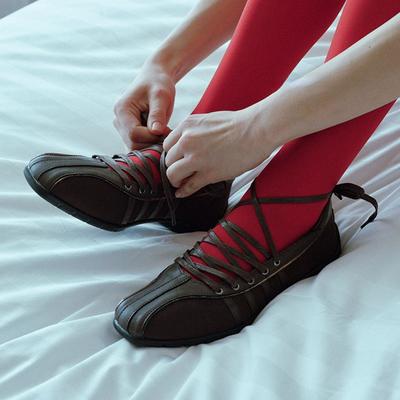 Женские балетки Модные повседневные туфли в стиле ретро на шнуровке Удобные легкие балетки