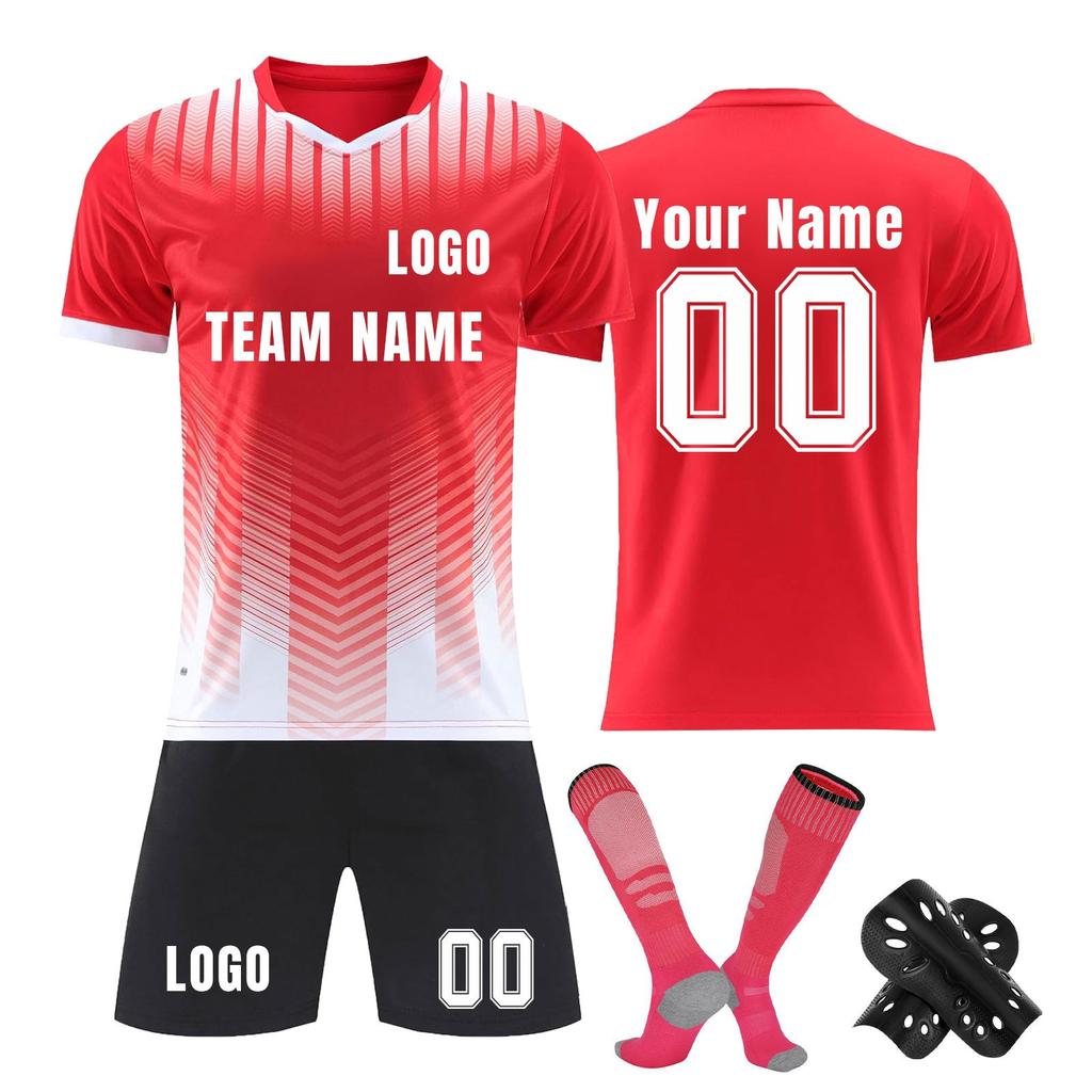 Personalised Shirts Kit Mens Girls With Name Number Custom Football Jerseys For Boys Training Suit
