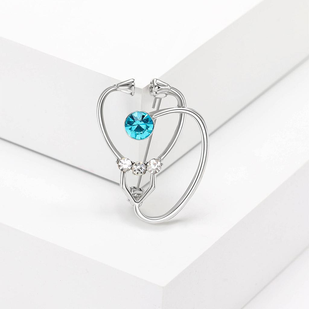 Blucome Новинка 2023 года, броши-стетоскопы для женщин, унисекс, 2 цвета, больница, доктор, медсестра, офис, повседневная брошь, булавки, подарки