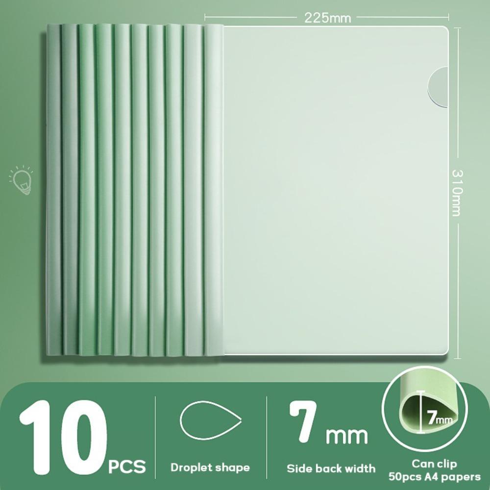 10 шт./комплект Вытяжной стержень Папка для файлов формата А4 Водонепроницаемый Офисный органайзер для документов Зажим для хранения контрольных работ Студенты