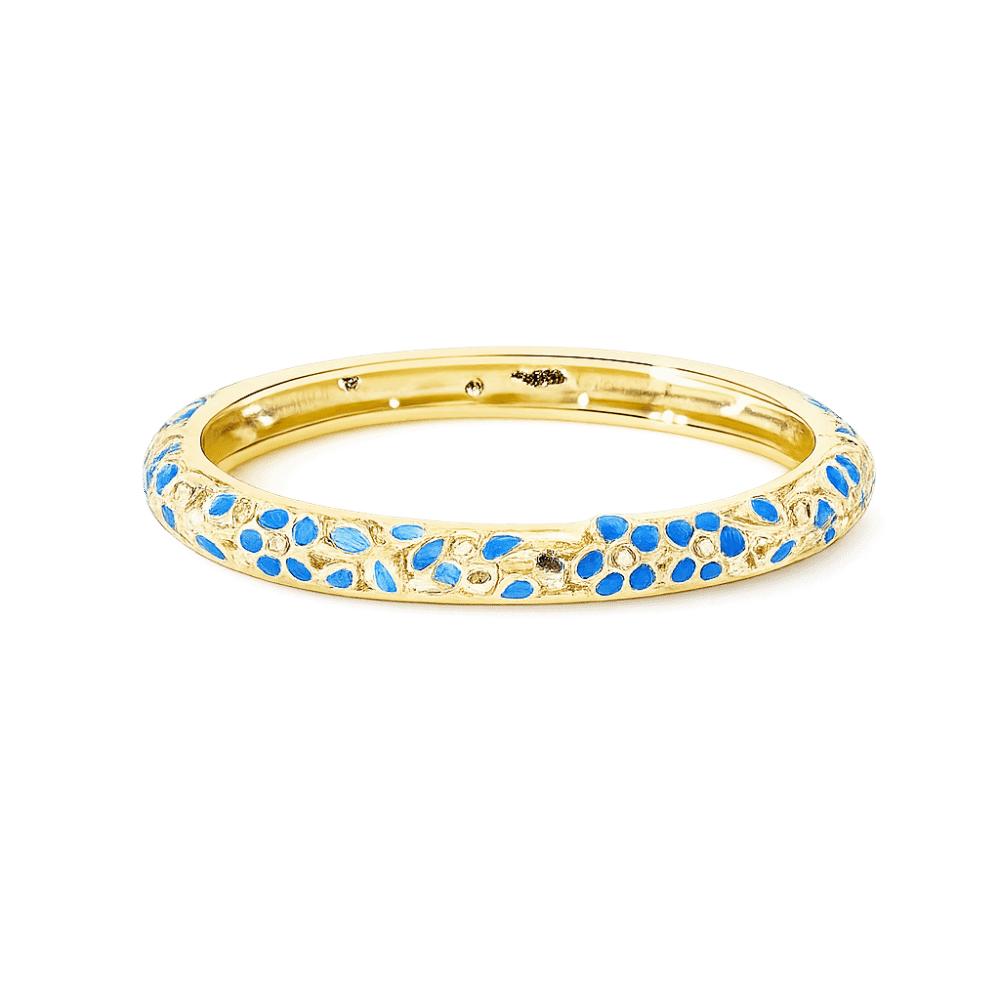 Traditional Flower Crystal Bangle Colorful Women's Hand Bracelet Vintage Cloisonne Bangle  Ladies