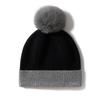 Cashmere Autumn and Winter New Style Women's High End Color Matching Fur Ball Thickened Warm Fashion Knitted Casual Hat