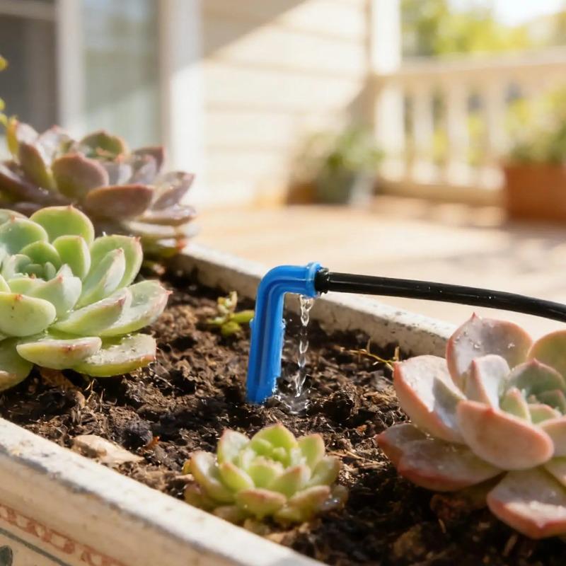 Automatic Drip Bend Arrow Dripper Garden Irrigation Hose Couplings Potted Plant Plug-in Type Uniform Slow Watering Bend Arrow 10/30/60PCS