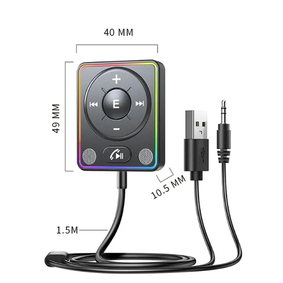 Bluetooth 5.4 Transmitter Receiver 3.5mm Aux Audio Adapter Stereo MP3 Player HIFI Audio Adapter For PC TV Car Home Speaker