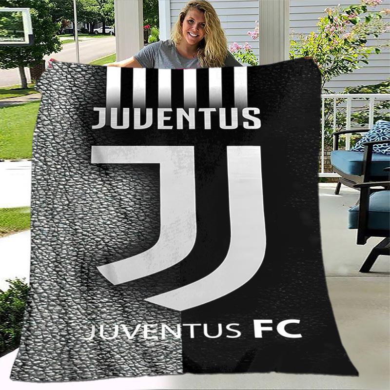 1pc Blanket - Juventus FC logo Print Design, Lightweight Blanket for Sofa, Bed- Soft &Warm, Gift for All Seasons