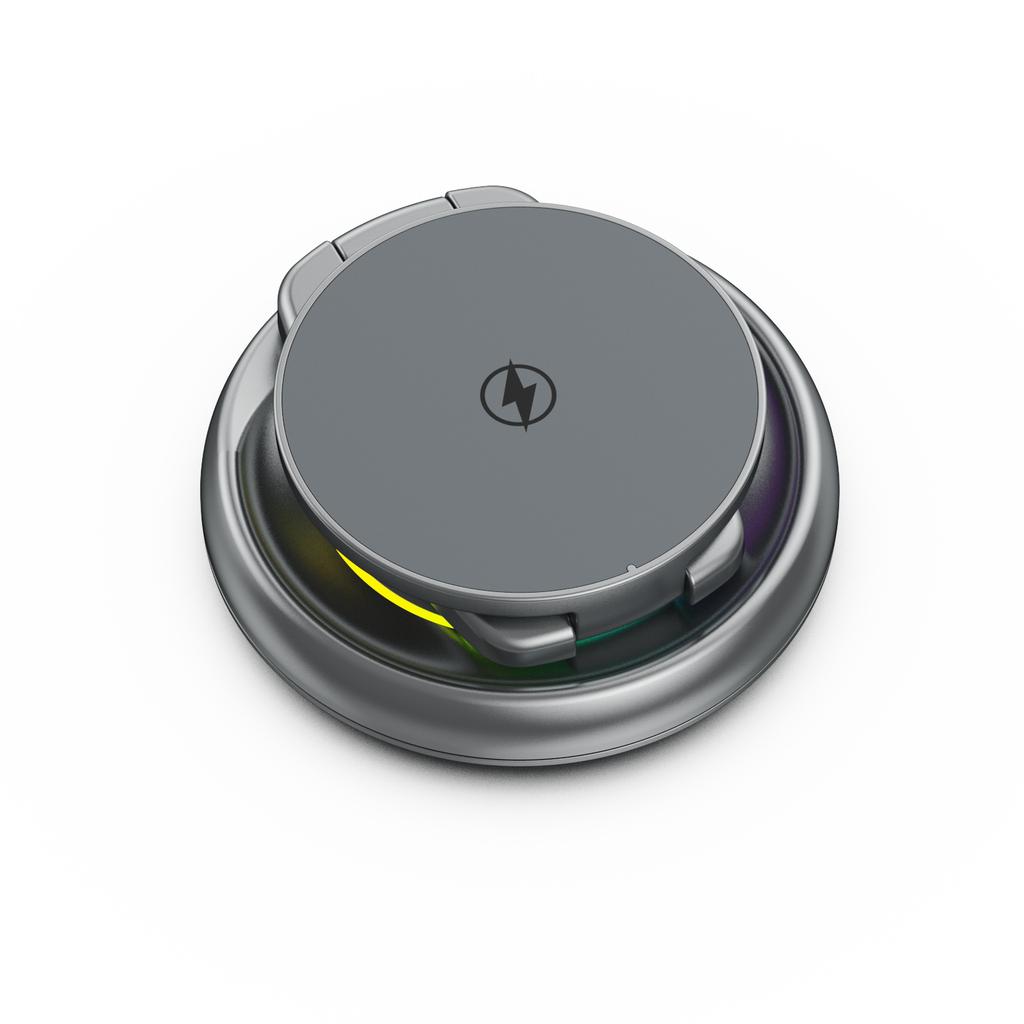 4 в 1 складная магнитная беспроводная зарядная станция мощностью 15 Вт со светодиодной подсветкой для iPhone 15 14 13 Pro/Max/Plus и Apple Watch