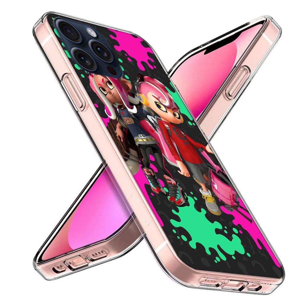 Game S-Splatoons Clear Phone Case For Iphone 17 Air 16 Pro Max 15 Pro 14 Plus 17E 16E 11 13 12 Mini Cover Cases Fundas Cell TPU