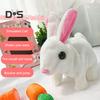 Электрическая плюшевая игрушка кролик интерактивная прыгающая подергивающаяся трясущаяся игрушка кролик для малышей развивающая игрушка для ползания на животе мягкая игрушка для животных