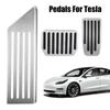 Foot Pedal Aluminum Alloy Rest Brake Pedals Auto Interior Parts Car Accessories With Rubber Pads Cover For Tesla Model 3 Y