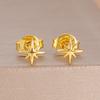 Fashion Minimalist Star Stud Earring For Women 14K Gold Plated Simple Mini Daily Temperament Star Earrings Piercing Jewelry Gift