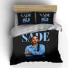 Blue Outfit Portrait with Text Bedding Duvet Cover Set Duvet Cover Pillowcases  (1*Duvet Cover 2*Pillowcases, without duvet insert)