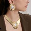 Ретро Литературный и Креативный Набор Украшений, Ожерелье 1 Серьга 1 Пара, Преувеличенная Леди