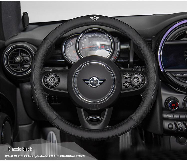 Чехол на руль из натуральной кожи Mini Cooper для Countryman/One, Забавный модифицированный захват для руля автомобиля