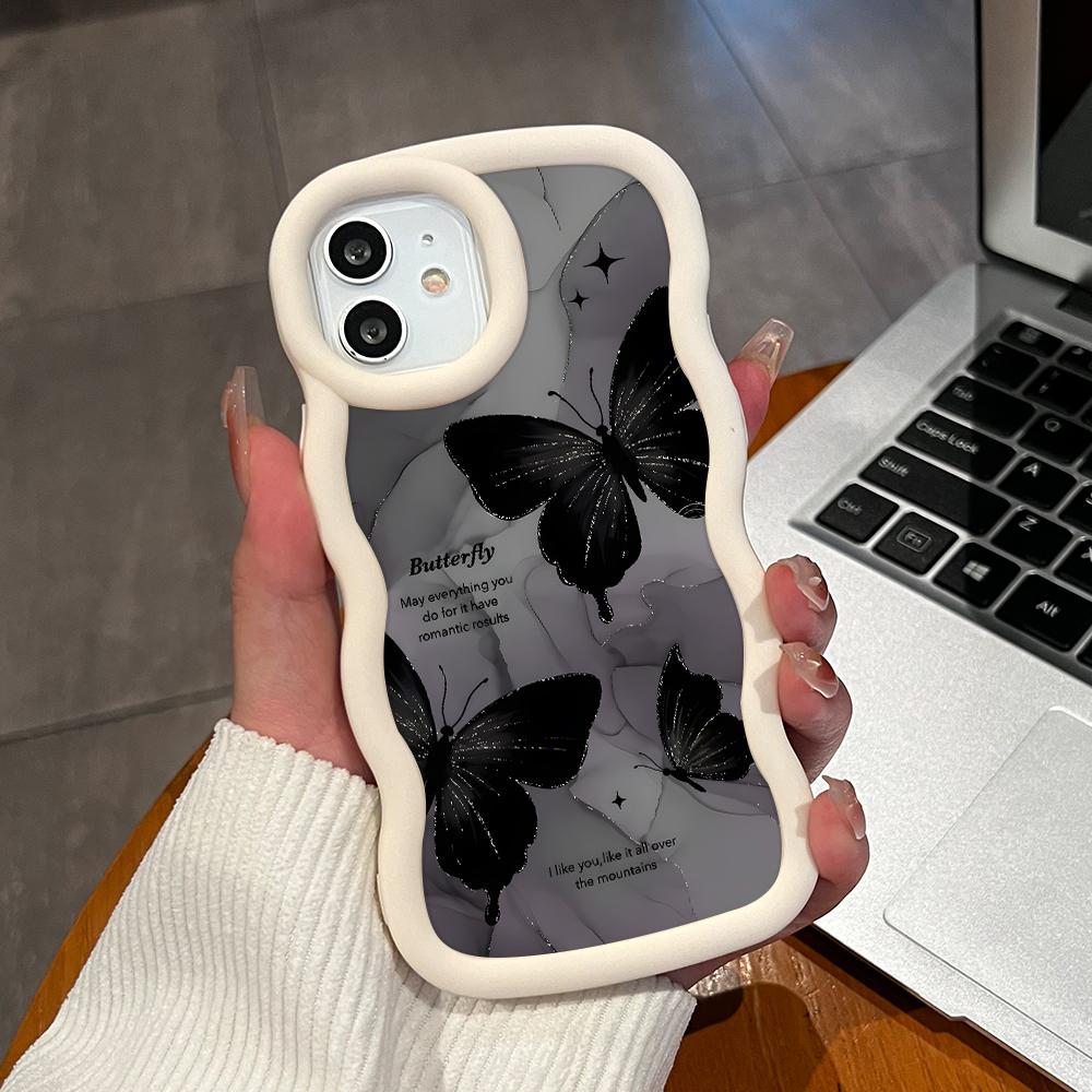 Чехол для телефона Macaron из мягкого силиконового материала с большой волной и кромкой, противоударный защитный резиновый чехол для iPhone Samsung Huawei Honor Xiaomi Redmi OnePlus Moto