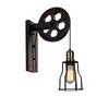 KY LEE Industrial Pulley Bracket Light, Steampunk Style, Garage, Stylish, Indirect Lighting, Americana, Vintage, Antique, Retro, Living Room, Toilet,