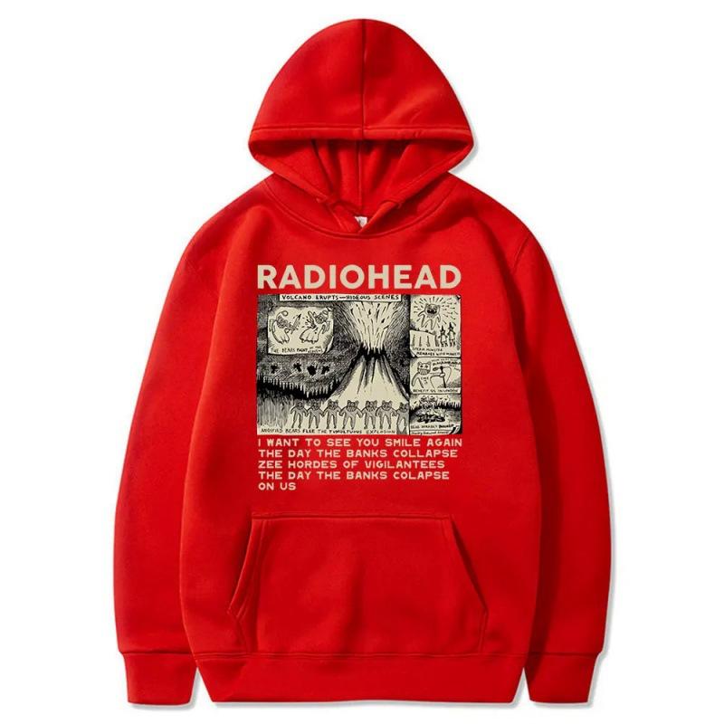 Vintage Radiohead Bluza Z Kapturem Hoodie