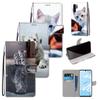 Модный расписной узорный чехол-книжка с ремешком для iPhone Samsung Huawei Honor Xiaomi Redmi OPPO Realme Moto Asus