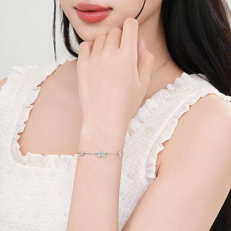 Браслет с синей бабочкой, светящийся в темноте - Женский оригинальный стиль Инс