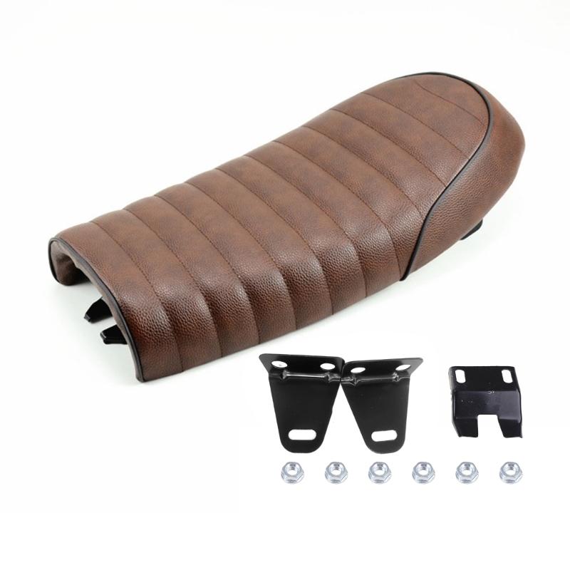 Винтажный удобный мотоцикл Cafe Racer Flat для сиденья Retro Leather Cushion Saddle Seats Motorcycle Retro для сиденья Cus
