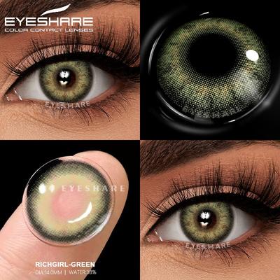 1 пара цветных контактных линз для глаз, красивые линзы для зрачков, для годового использования, косметические линзы для красоты глаз, цветные линзы