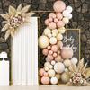 Gold Wedding Arch Backdrop Stand Square Stand, Set of 3, 6.6FT + 5.9FT +4.9FT, Metal Balloon and Flower Frame for Birthday Party, Baby Shower,