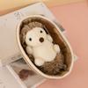 Hedgehog Panda Sleeping Basket Baby Toys Imitation Animal Animals Basket Plush Toys  Pet Doll