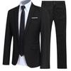 Men Suit Set Lapel Formal Stylish Buttons Pockets for Dating Men Suits Groom Wedding Jacket Pants Formal Coat Trousers