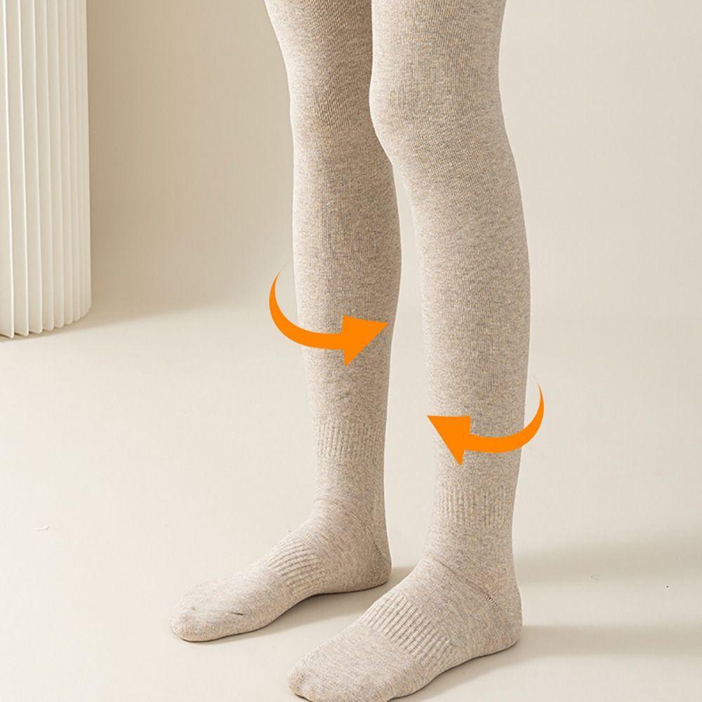 Cotton Stockings Solid Color Knitted Stocking Long Tight Stocking Long Socks