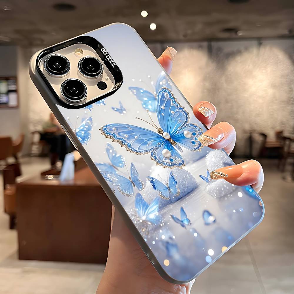 B-Butterfly-F-Floral-D-Design Phone Case For IPhone 17 16 15 14 13 12 Mini 11 8 7 Pro Max Plus Colorful Phone Case