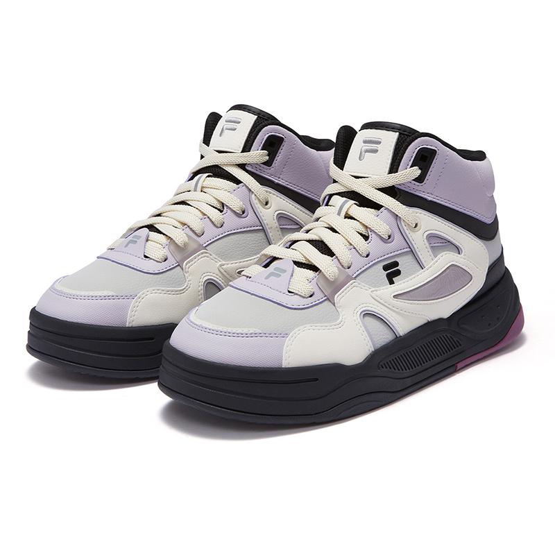 Fila Fusion Кроссовки Bank II Mid Универсальные Высокие Кеды для Скейтбординга Женские Серый Фиолетовый T12W442912FVI