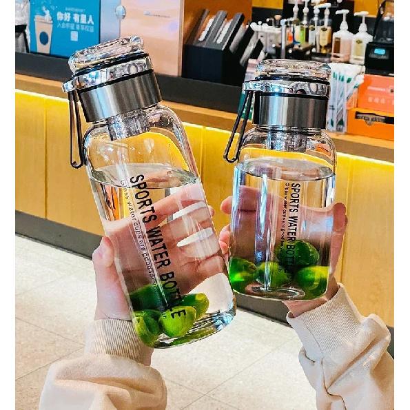 0.75-2L Large Capacity Glass Water Bottle Transparent Milk Juice Cup Outdoor Portable Leakproof Drinkware Tea Water Glass Bottle