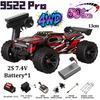 WLtoys 9522 Pro 1:16 4WD Бесколлекторная Профессиональная Гоночная Машина 85 км/ч Пульт Дистанционного Управления Внедорожный Дрифт RC Машина для Дороги И Внедорожья