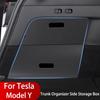 Для Tesla Rear 2023 Model Y Trunk Organizer Side Storage Box Магнитный водонепроницаемый контейнер для хранения Аксессуары для модели Y