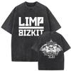 Washed VintageLimp Bizkit Graphic T-shirt Men Women Hip Hop Casual Overd Short Sleeve T Shirts Unisex Streetwear#Color(9)