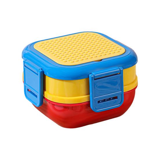 Взрослый бенто-бокс с двумя штабелируемыми герметичными отделениями, без БФА, контейнер для хранения еды, ланч-бокс, безопасен для микроволновой печи и посудомоечной машины, контейнер для приготовления еды