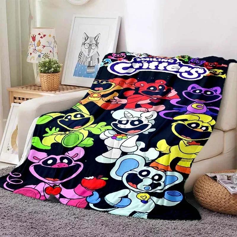 3D-печатное детское одеяло CATNAP DOGDAY с изображением мультяшных улыбающихся зверьков, малышей, супермягкий теплый ковер для спальни, гостиной, дивана, кровати, автомобиля