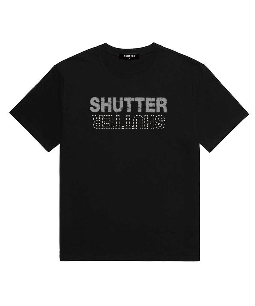 SHIRTER Футболка с коротким рукавом и вышитым логотипом (Ss006) черный