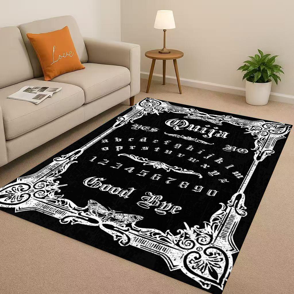 HD Retro Witch Spirit Ouija Board Art Living Room Non-Slip Area Rug Carpet for Bedroom Kids Playroom Sofa,Home Decor Doormat