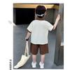 Boys Cotton 2-Piece Set Short Sleeve Tee Mid-Length Pants Casual Kids Outfit Ages 3-8