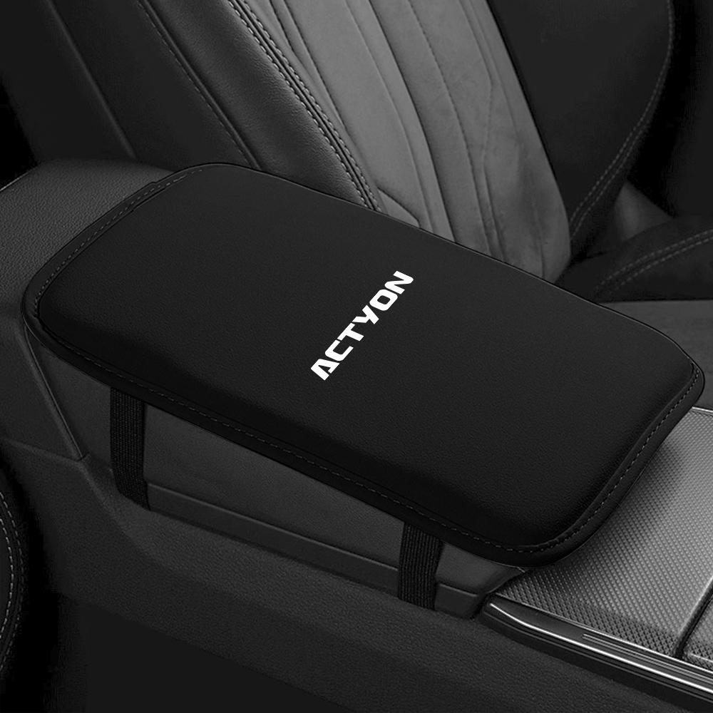 Для SsangYong Korando Rexton Tivoli Kyron Actyon Musso Автомобильный Подлокотник Коробка Подкладка Мягкий Плюш Автомобильный Центральный Подлокотник Коробка Подушка