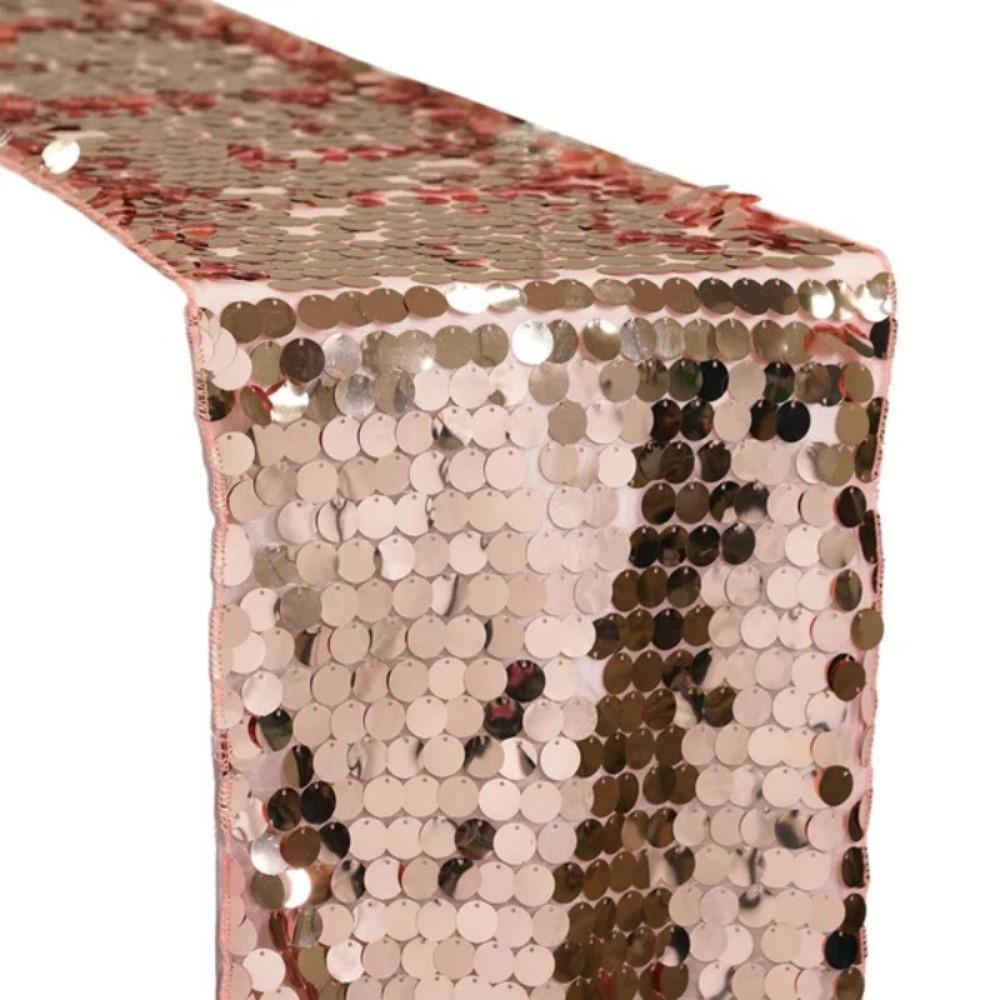 Sparkling Sequins Table Runner Fish Scale Glitters Table Cover Underwater Themed Parties