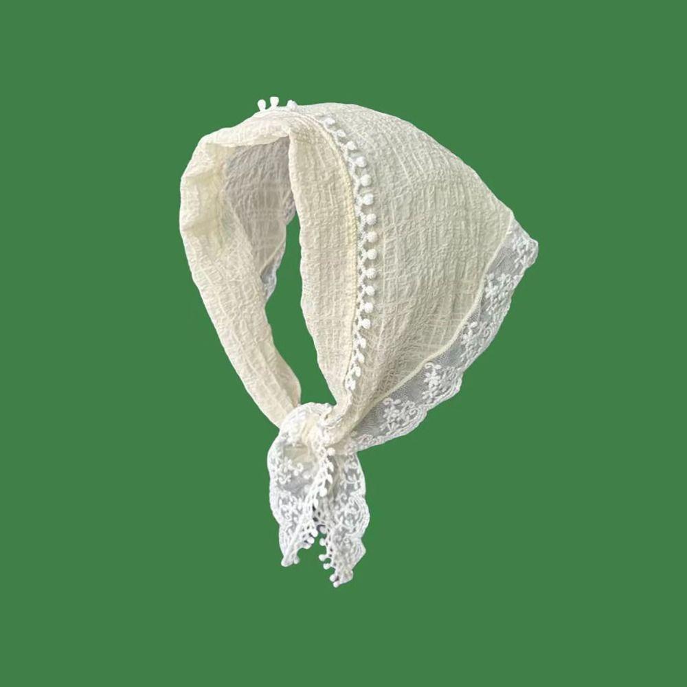 Lace Headscarf French Pastoral Style Headband Breathable Headband Towel  Women