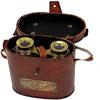 Antique Victorian Marine Brass Leather Binocular Sailor Instrument