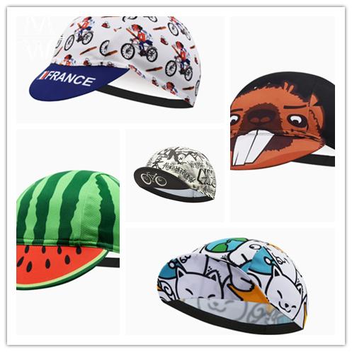 Cyclist Print Cycling Skull Cap, Quick Dry Breathable Helmet Liner Hat for Men Women, Sun Protection