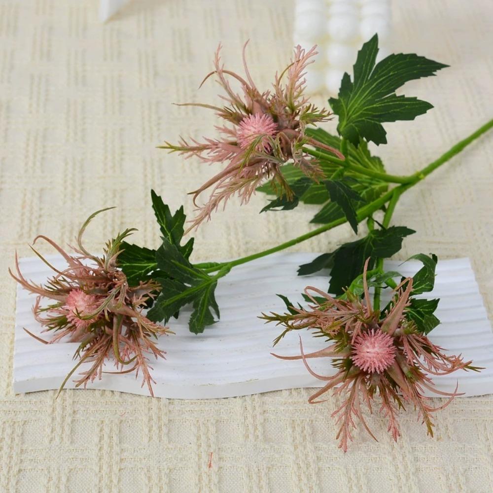 Искусственные цветы Искусственный чертополох Куст Эринго Поддельный Синеголовник Вонючий Имитация Морского Падуба для Свадебного Букета Центральный Элемент Домашнего Декора