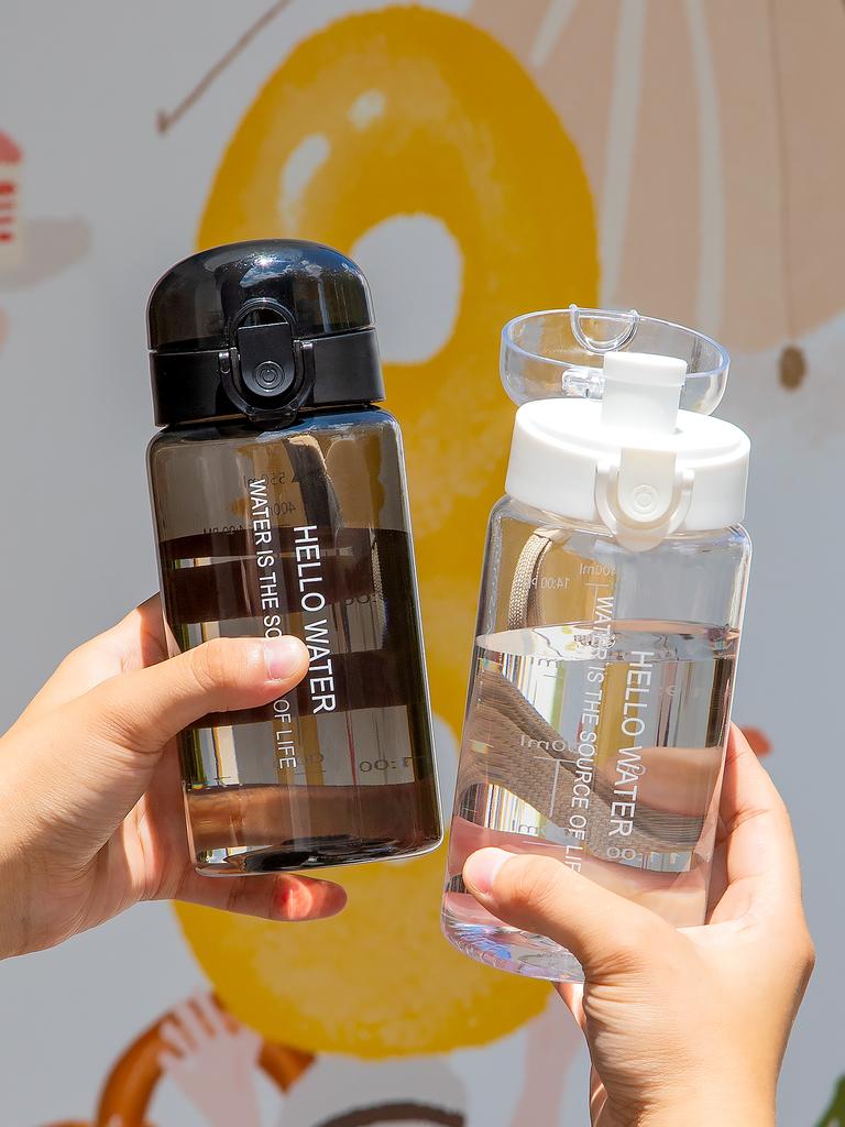 550 мл/18,6 унций прозрачная бутылка для воды стакан для воды для мужчин женщин студентов с фильтром и защитой от падения со шкалой спортивная портативная бутылка