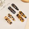 Acetate Hairpin Leopard Print Water Drop Square Clip Bangs Broken Hair Edge Clip Cute Girl Duck Bill Clip