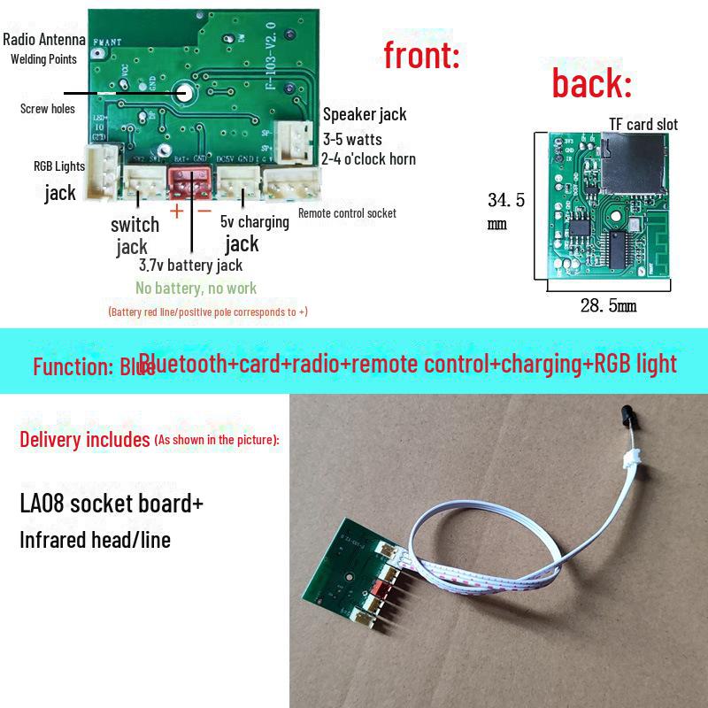 Печатная плата динамика Bluetooth RGB Magic Light с функцией ручного и дистанционного управления LA08