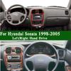 Для Hyundai Sonata IV Mk4 Sonica EF 1998-2005 Коврик на панель приборов Покрытие приборной панели Pad панели приборов Коврик на приборную панель Антигрязевые накладки
