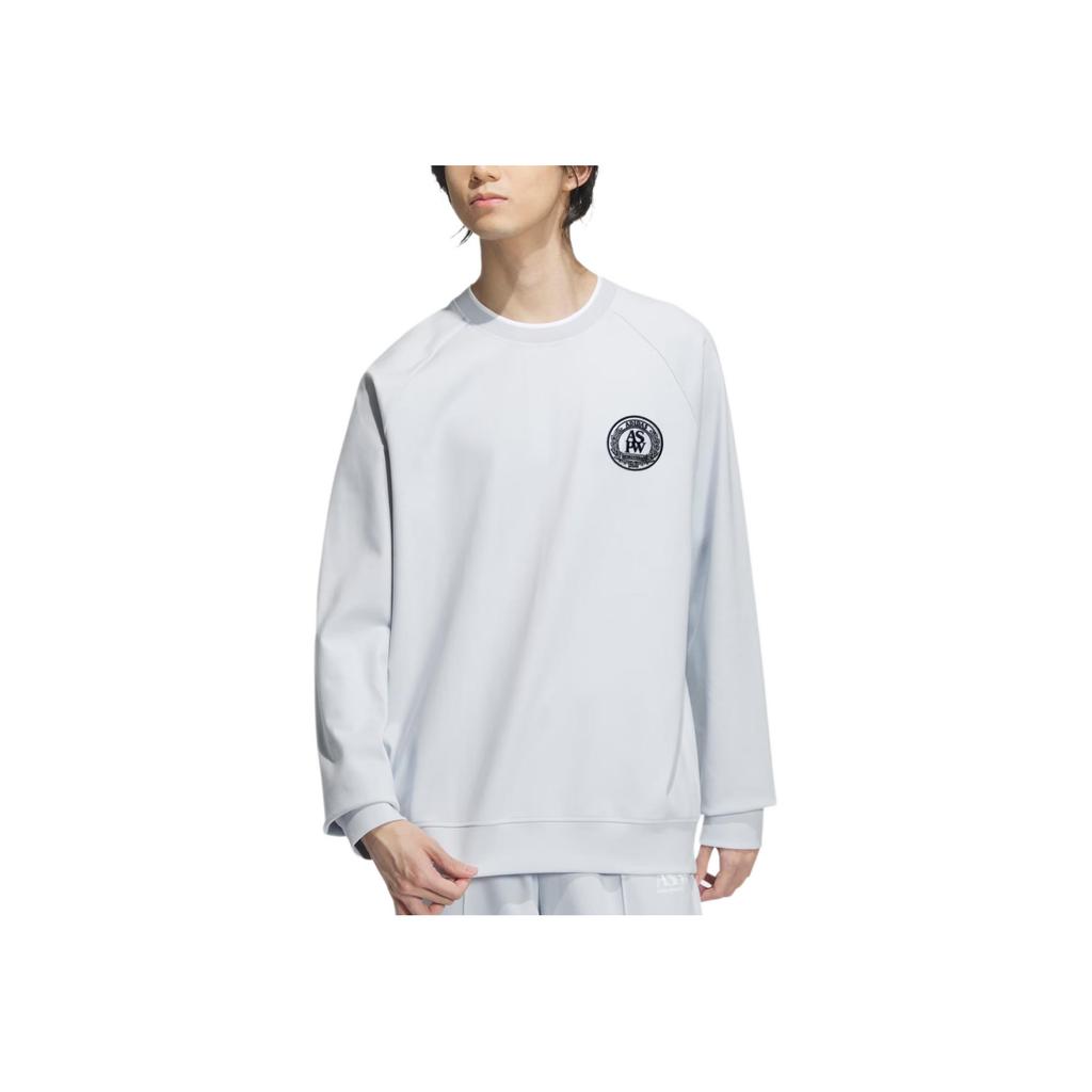adidas Verbiage Двойная трикотажная толстовка с буквенным принтом и цветным воротником Мужская толстовка светло-голубого цвета JI6459